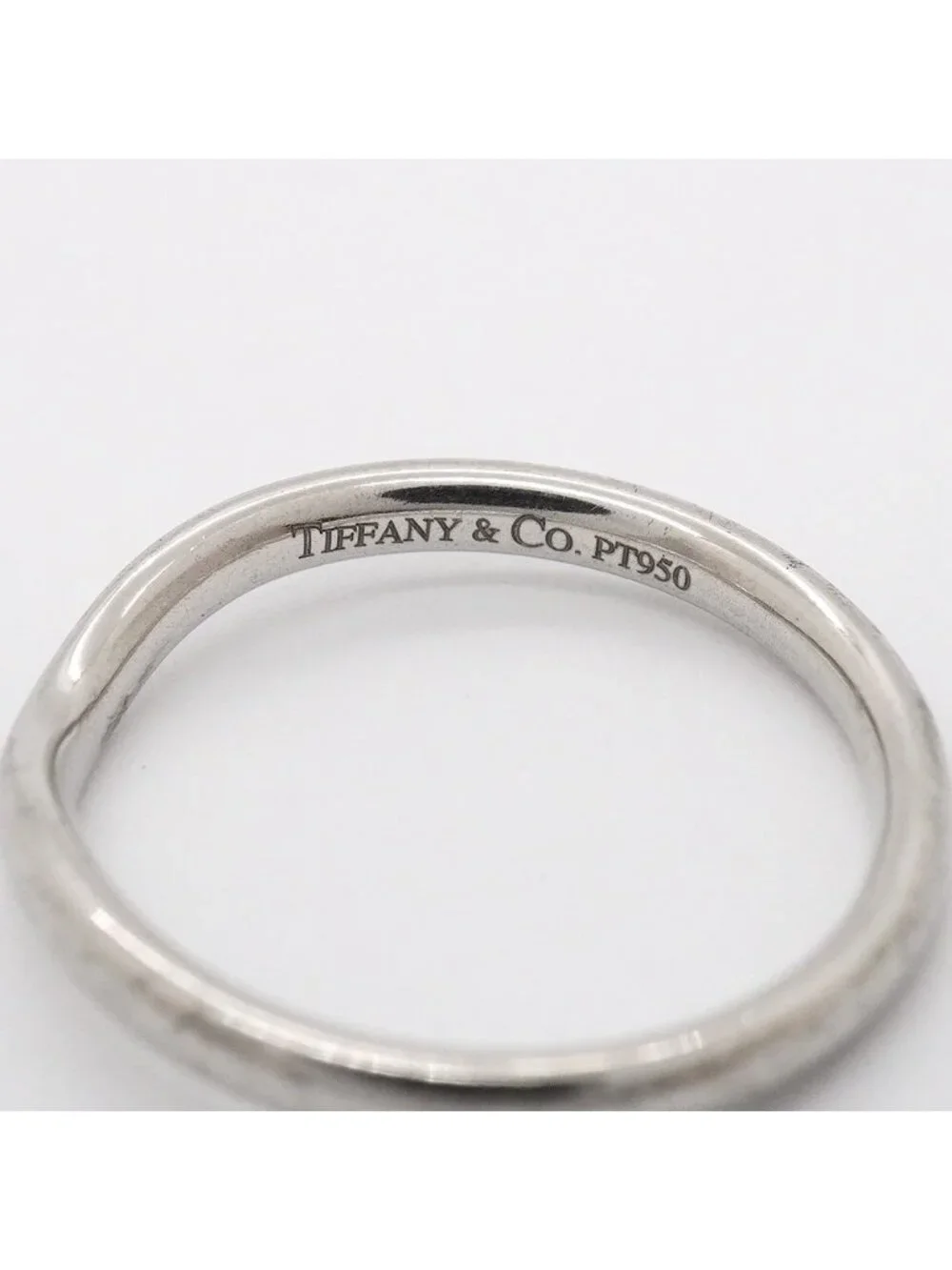 Tiffany & Co Ring Curved Band Platinum Diamond
